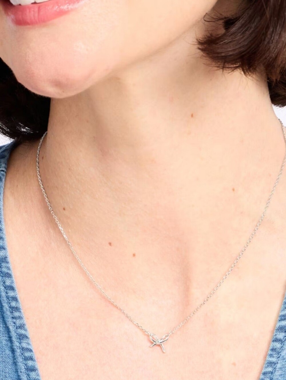 Kate Spade Girlie Pearlie Mini Bow Pendant Necklace